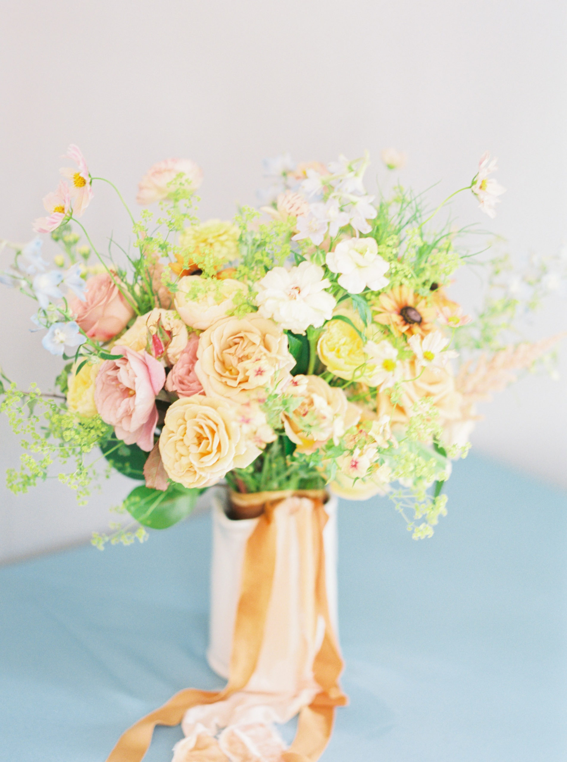 colorful summer wedding bouquet sugar berry blooms