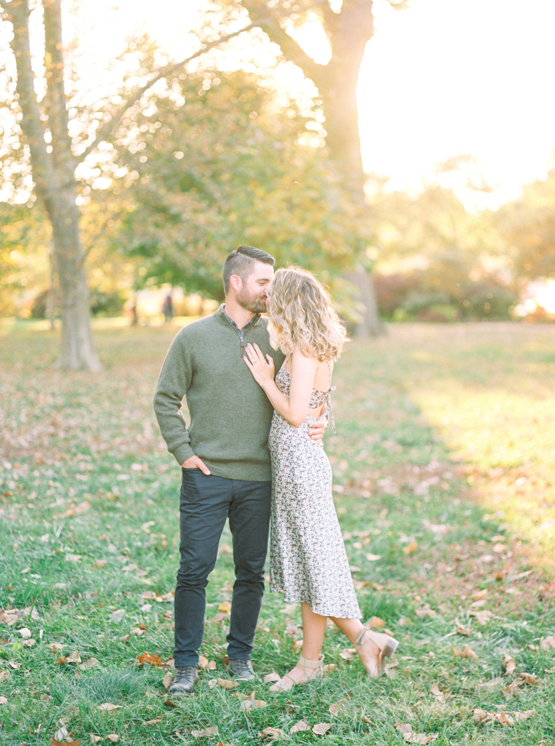 st louis forest park fall engagement session