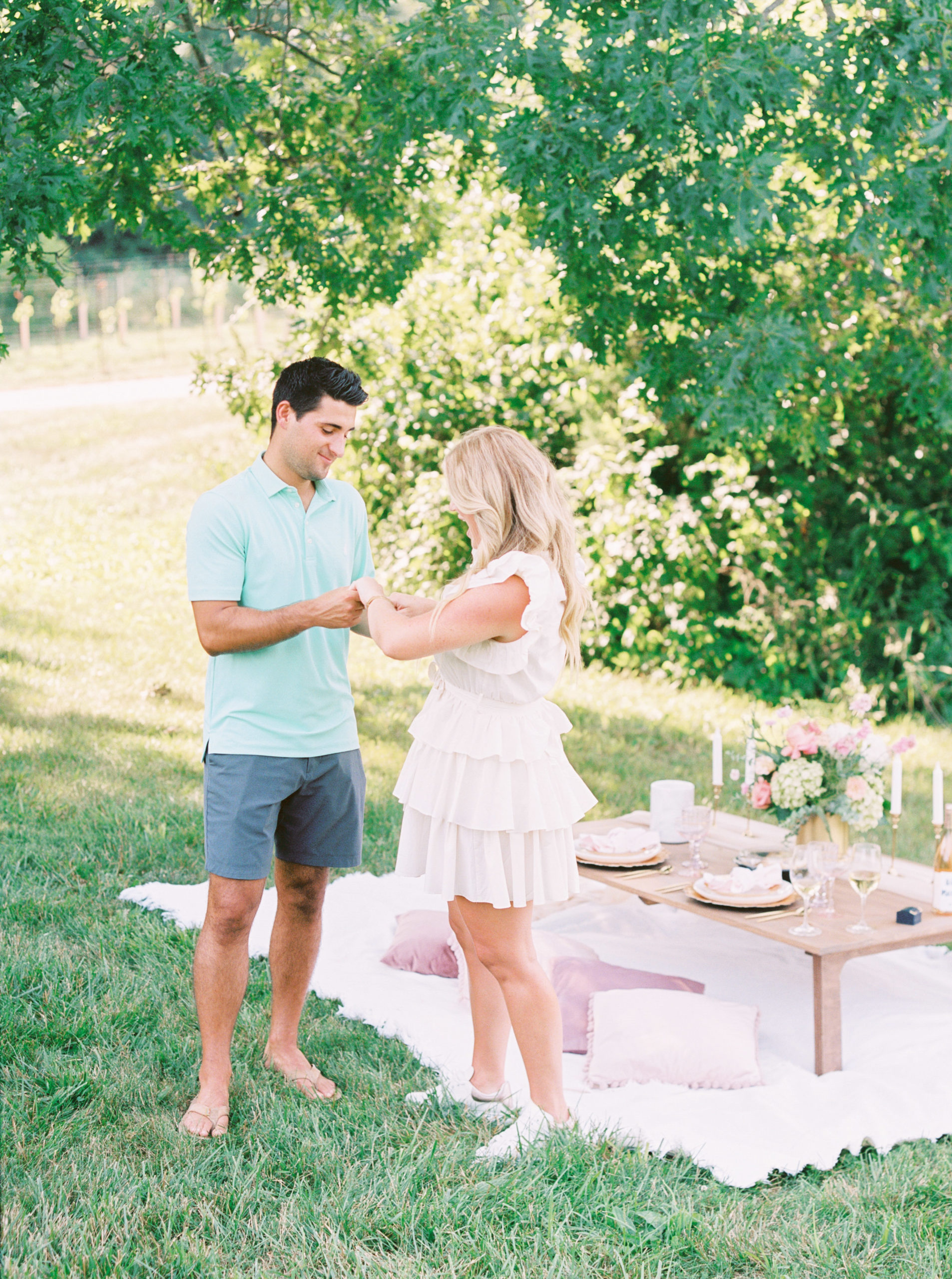 chandler hill winery surprise picnic proposal
