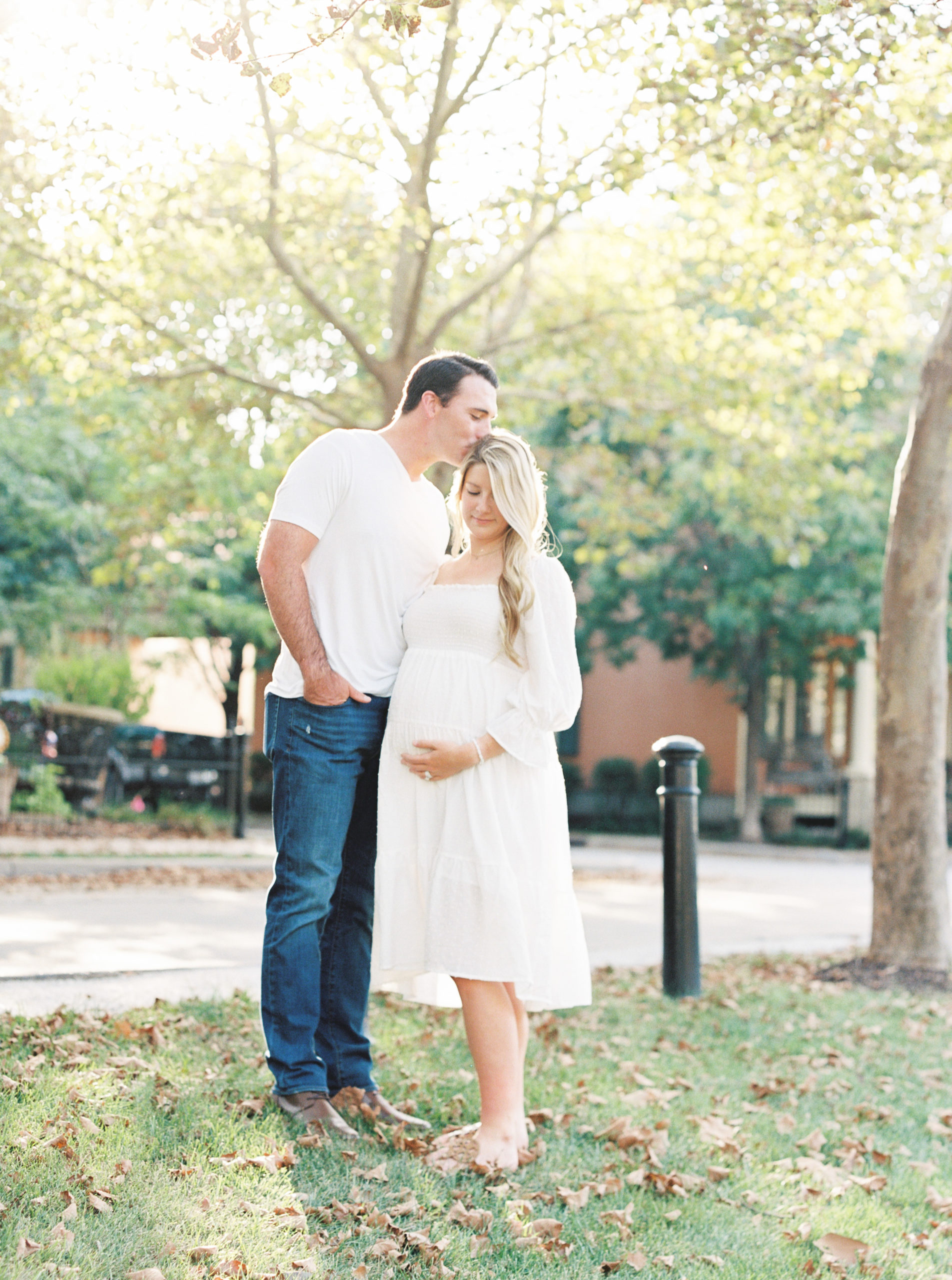 New Town St Charles Maternity Session light and airy