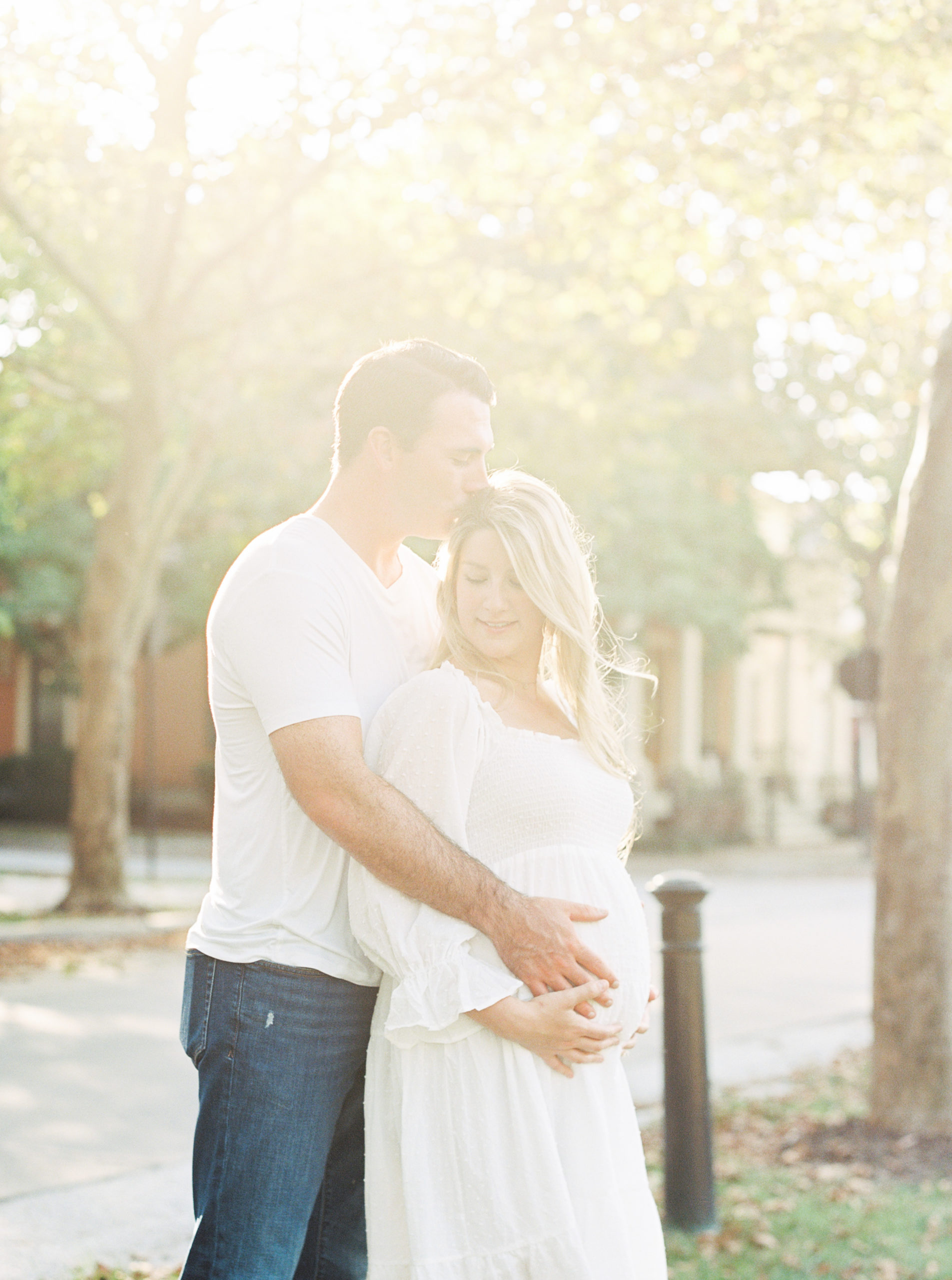 sunset New Town St Charles Maternity Session