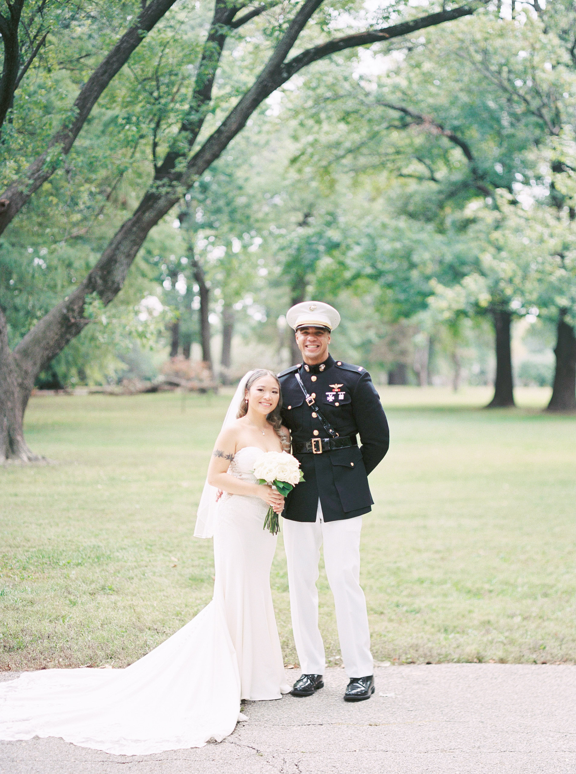 st louis tower grove park wedding photos on film