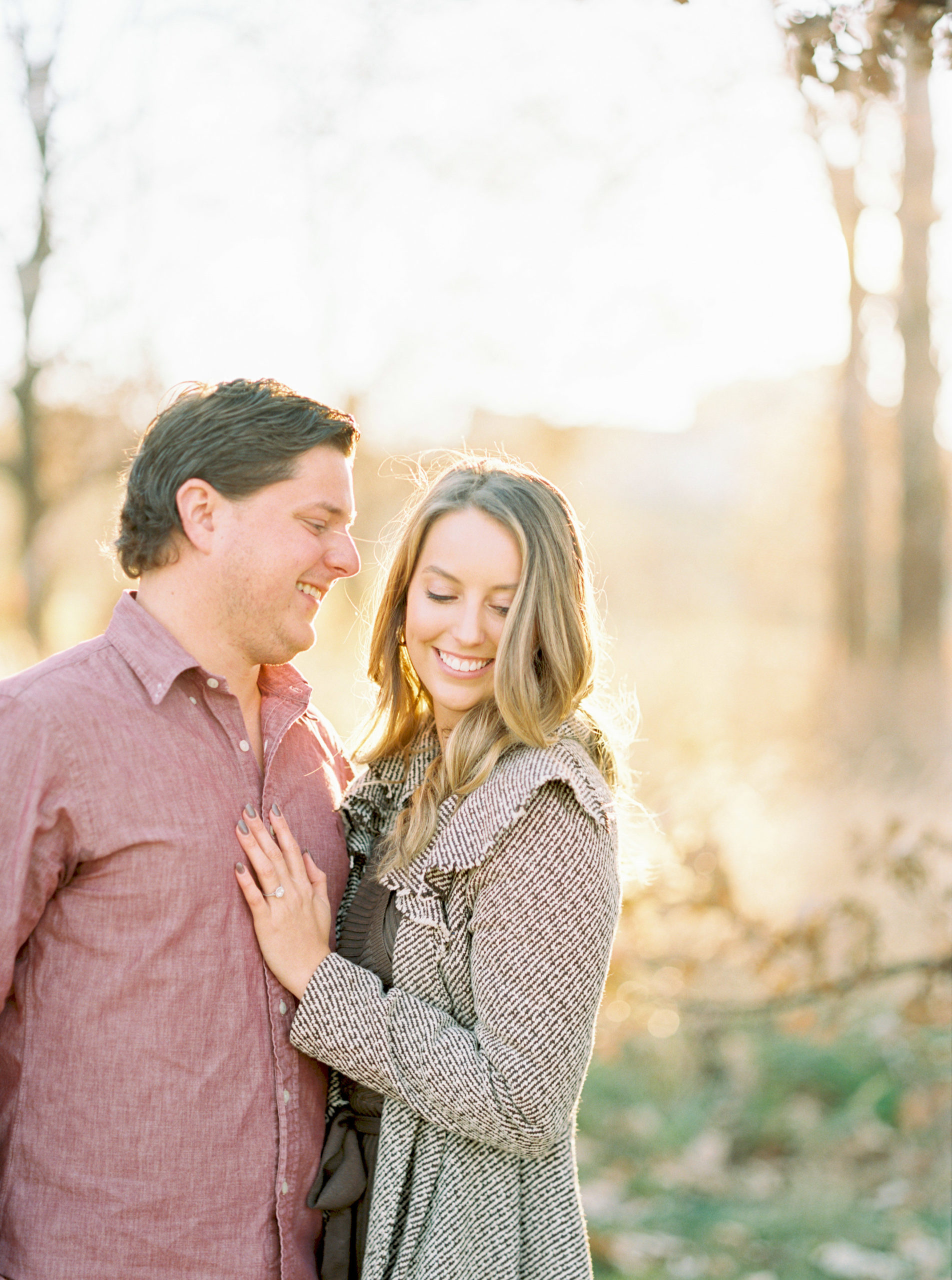 Fall Sunset Forest Park Engagement Session