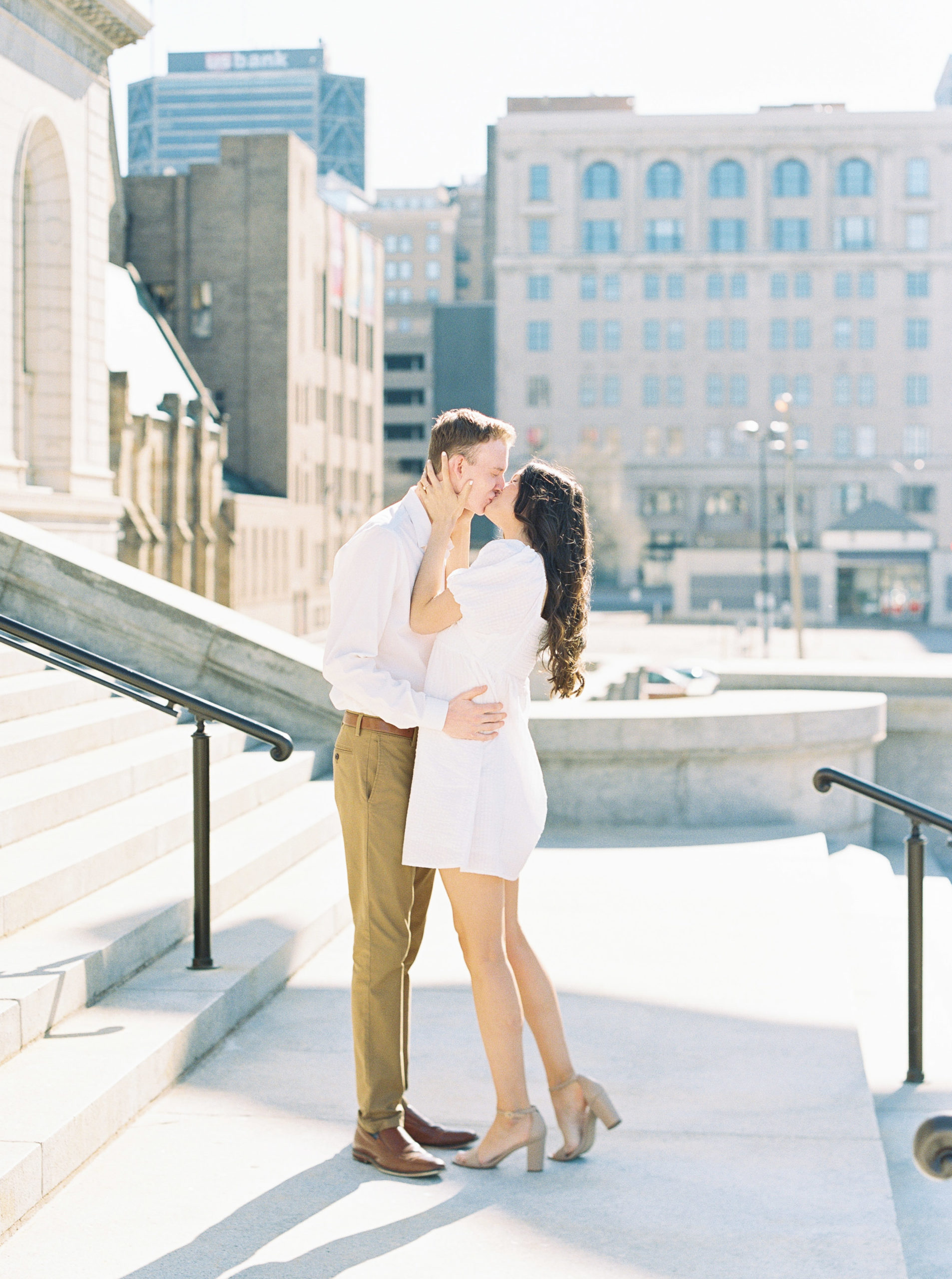 St Louis Central Library fine art engagement session on film