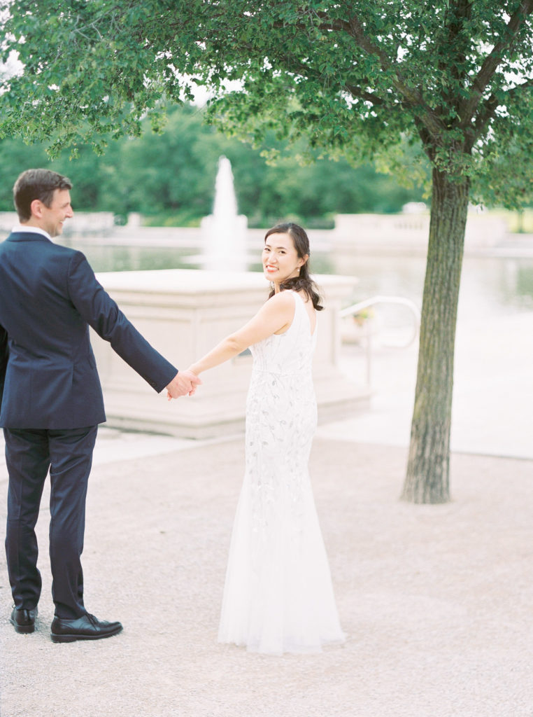 fine art Intimate St Louis Backyard Wedding photos on film at Forest Park