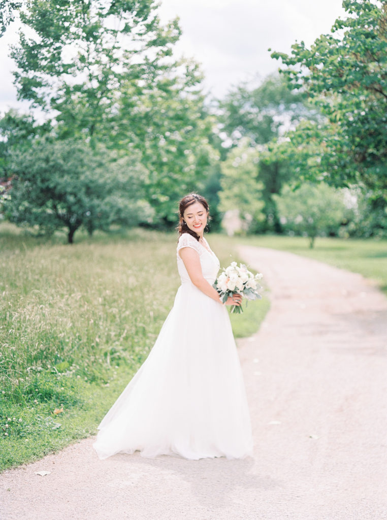 fine art Intimate St Louis Backyard Wedding photos on film at Forest Park