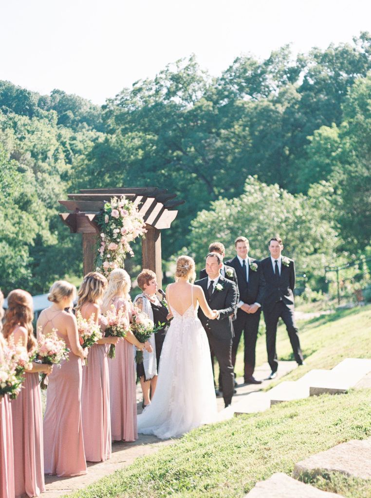 Sunflower Hill Farm summer wedding day ceremony photos on fine art film