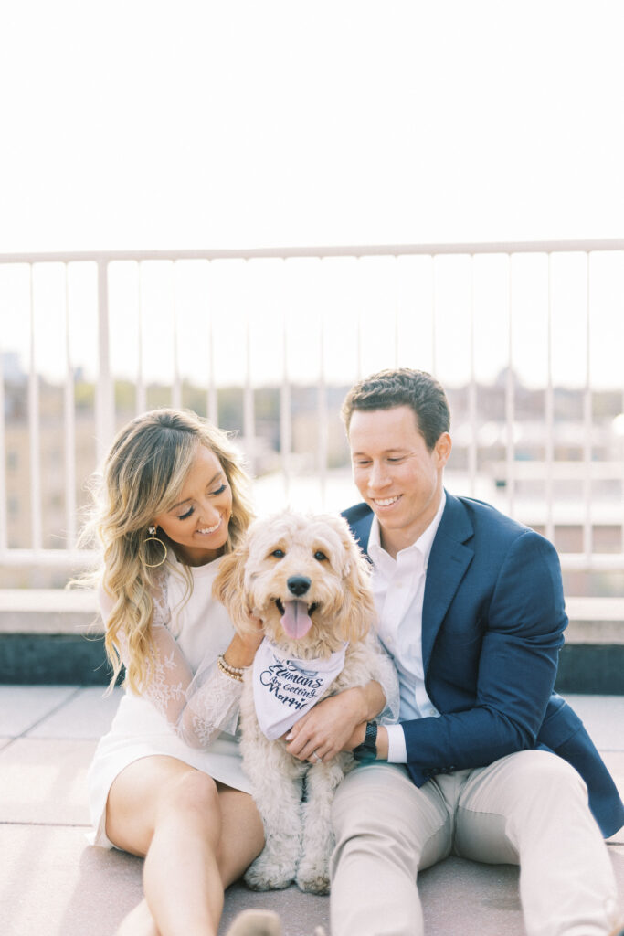 St Louis engagement session with dog